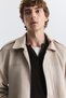 Hidden Zipper Faux Suede Coat - 5
