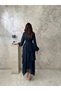 Women's Layered Detailed Long Tulle Wedding Engagement Marriage Invitation Graduation Dress - 2