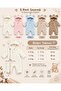 Winter Welsoft Baby Romper – Adorable Zippered Warm Baby Sleeping Bag with Hooded Teddy Bear Ears, Swaddle and Outerwear - 8