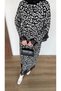 Lace Detailed Leopard Long Dress - 5