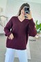 V-Neck Knitwear Blouse 7K044