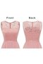 Rochie de seara eleganta, roz, - 4