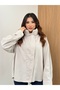 Women's Stand Collar Buttoned Oversize Shirt - 2