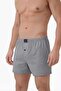 5-Pack Gray Cotton Buttoned Plain Combed Cotton Men's Boxer Set - Daily Comfortable - Custom Made with Sleep Band as a Gift - 3