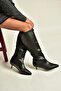 Z726103409 Black Short Thin Heeled Classic Women's Boots - 3