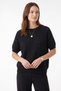 Shiny Short Sleeve Knitwear Sweater T2601 - Black
