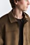 Hidden Zipper Faux Suede Coat - 5