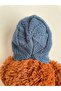 Hand Knitted Laura Lora Baby Beanie Hat Bonnet Dark Blue 2-4 Years Old - 3