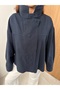 Women's Stand Collar Buttoned Oversize Shirt - 2