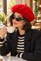 New Trend Soft Bearded Red Painter's Beret, Painter's Beret - 3