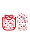 Newborn Baby 5-Piece Hospital Discharge Set 100% Cotton with Heart and Teddy Bear Pattern - 2