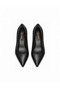 Genuine Leather Women's Heeled Shoes 053 Black (Black) - 7