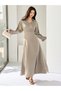 Rochie maxi , bej - 3