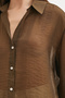 V-neck flowy limited shirt brown - 3