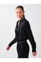 Black Long Sleeve Straight Cut Satin Shirt - 4