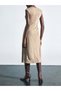 Rochie midi , bej - 4