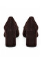 Genuine Suede Women's Heeled Shoes 381 Brown Suede - 7
