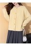 Cardigan , galben - 2