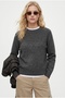 Women's New Mushy Dark Anthracite Basic Knitwear Sweater - 3