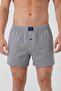 Pack of 10 Gray Cotton Combed Cotton Buttoned Plain Men's Boxer Set - Custom Made with Sleep Band as a Gift - 2