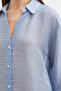 V-neck flowy limited shirt blue - 3