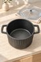 Crown 20 cm Deep Pot with Glass Lid and Thick Body for Cooking - 5
