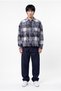Men's Plaid Long Sleeve Oversize Shirt Ocean - 4