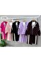 Girl's 3-Thread Ribbed Zippered Tracksuit Set – Stripe Detailed 43168-S - 3