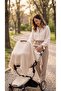 4 Layer Muslin Stroller Cover Beige 100% Cotton - 3