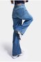 Women's 4W6-4 Wide Leg 100% Cotton Denim Jeans - 2