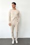 Men's Crew Neck Ribbed Knit Sweater Stone - 27012 - 4