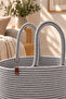 Lavin Wicker Decorative Rope Basket – Multi-Purpose Organizer Basket with Handles and Woven Design - 4