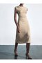 Rochie midi , bej - 2