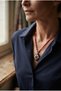 Handmade Brass Framed Special Design Necklace with Nepali Stone Pendant - 4