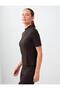 Bitter Brown Stand Collar Elbow Sleeve Textured Knitted Blouse - 4