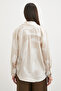 V-Neck Modal Shirt Beige - 3