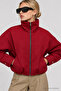 Plaid Patterned Bomber Jacket Laz0021 Red Navy Blue - 5