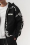 System Iv Zippered Embroidery Detailed Hooded Men's Sweatshirt - 4