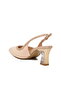 Beige Thick Transparent Heeled Ankle Strap Pointed Toe Women's Evening Dress Shoes 205 - 4