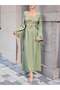 Rochie maxi , verde - 7