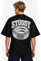 Unisex Women's Men's Stussy New Season Back Elastic Patterned Design Printed Oversize Thick Fabric Relaxed Cut T-Shirt