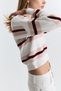 Striped Polo Collar Sweater - 4