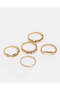 Women Gold Embellished Ring Set (5 Piece) - 3