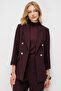 Women's Cover Pocket Double Sleeve Jacket Plum