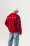 Nova Back and Sleeve Print Detailed Crew Neck Boxy Fit Men's Sweatshirt