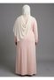 Double-Breasted, Inside-Out Tie-Up Collar, Piping Detailed Powder Prayer Dress - 3