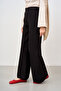 Women's Spanish Style Half Elastic Pants Black - 4