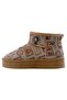 Women's Vegan Cream Plush Ankle Boots - Warner Bros Harry Potter Frames of Hogwarts Design - 6