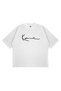 Unisex Women's Men's K Signature Shape Patterned Design Printed Oversize Thick Fabric Relaxed Fit T-Shirt - 3