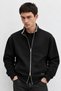 Men's Sweatshirt Jacket with Stand Collar and Zipper |